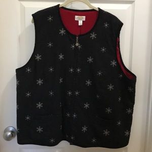 Talbots Woman snowflake vest